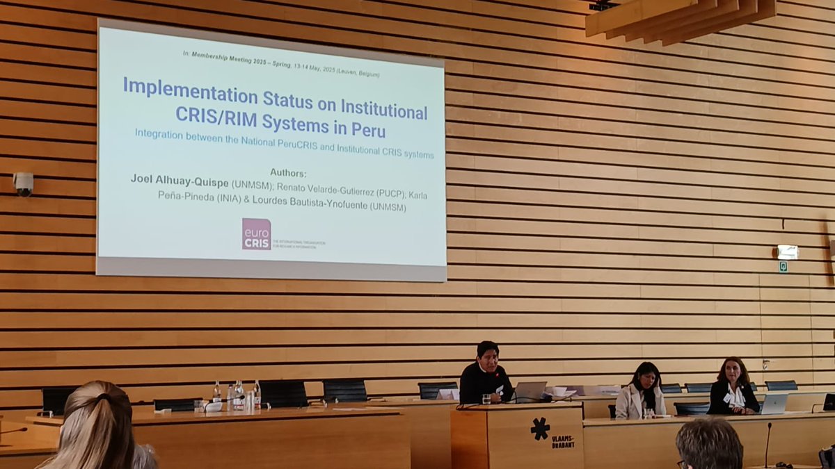 vyancelibrarian's tweet image. #Perú presente en el #eurocris 2025!!
"Implementation Status on Institutional CRIS/RIM Systems in Peru: Integration between the National PeruCRIS
and Institutional CRIS systems”
Authors: @joel_alway , Lourdes Bautista
Moderadora: @aureliaandres
@pcastromartin
#euroCRIS2025