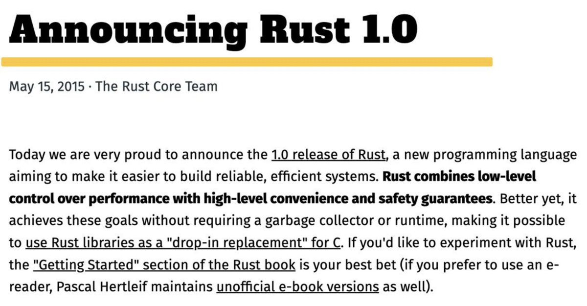 Max | ZK | SVM (@0xmaxsoul) on Twitter photo Happy Birthday <a href="/rustlang/">Rust Language</a> 🦀
From system programming to ZK and smart contracts — Rust is the language for building serious crypto infra today. Happy Birthday <a href="/rustlang/">Rust Language</a> 🦀
From system programming to ZK and smart contracts — Rust is the language for building serious crypto infra today.