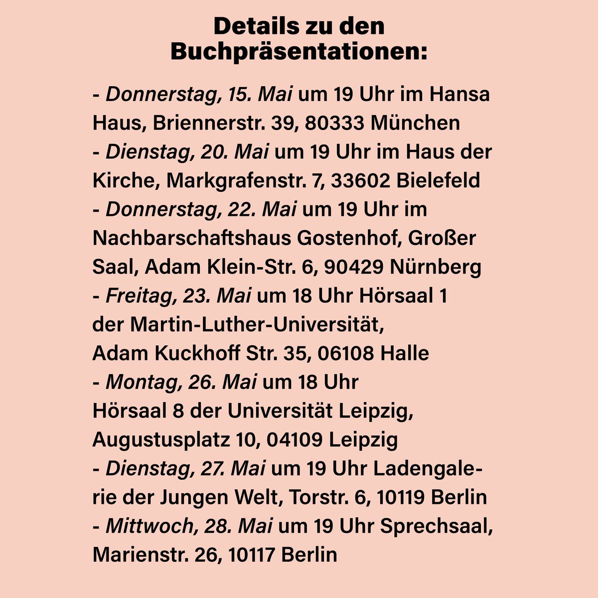 Wir freuen uns, weitere Buchpräsentationen von "Völkermord in Gaza. Eine politische und rechtliche Analyse" in Deutschland ankündigen zu können! Details zum Buch sind hier zu finden: mediashop.at/buecher/voelke…
#GazaGenocide #Gaza #Voelkermord #voelkerrecht