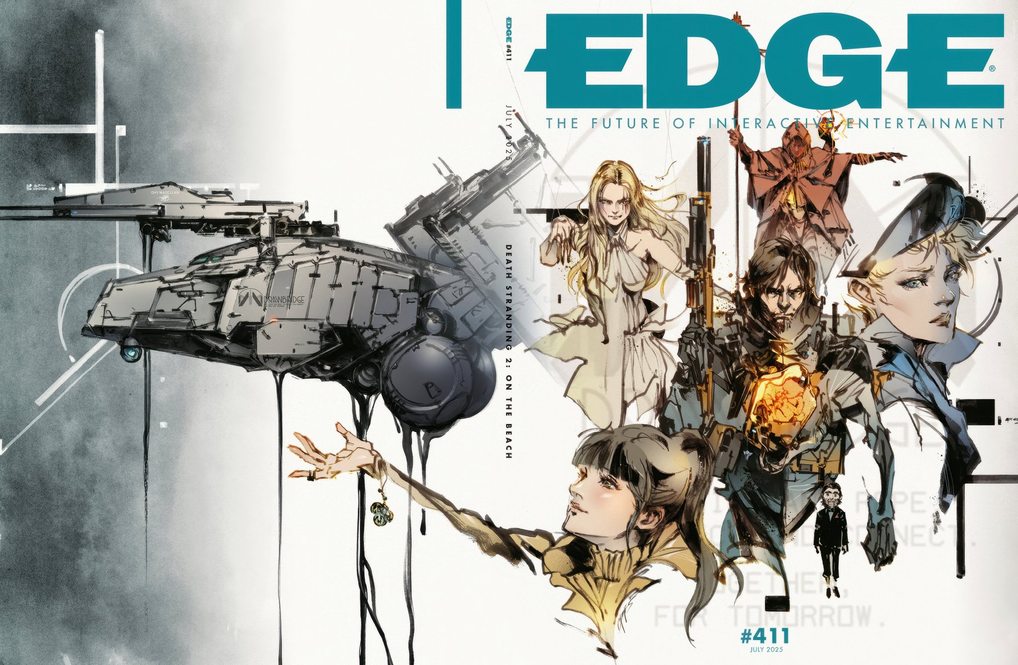 30th anniversary edition ＋ yoji shinkawa 17x22 Print - Yoji Shinkawa x Metal Gear Rising Raiden Ink