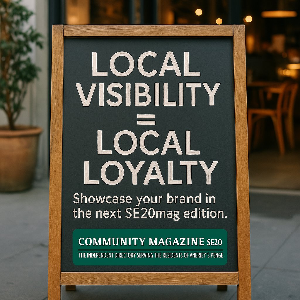 Belinda O'Grady (@se20magazine) on Twitter photo 💡 Local visibility = local loyalty. Showcase your brand in the next SE20mag edition and connect with your audience in #SE20
✉️SE20mag@aol.com for details
#SE20 #Penge 💡 Local visibility = local loyalty. Showcase your brand in the next SE20mag edition and connect with your audience in #SE20
✉️SE20mag@aol.com for details
#SE20 #Penge