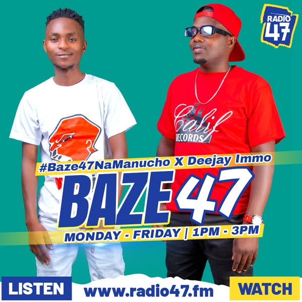 Radio 47 (@radio47_kenya) on Twitter photo Karibu ndani ya Baze 47 TBT Edition ukiwa na <a href="/y_oungballer/">Manucho the Young Baller</a> na <a href="/djimmokenya/">SUPER DJ IMMO ™</a>.
Unataka tukuchezee ngoma gani ya TBT?
#HapaNdipo #Baze47NaManucho Karibu ndani ya Baze 47 TBT Edition ukiwa na <a href="/y_oungballer/">Manucho the Young Baller</a> na <a href="/djimmokenya/">SUPER DJ IMMO ™</a>.
Unataka tukuchezee ngoma gani ya TBT?
#HapaNdipo #Baze47NaManucho