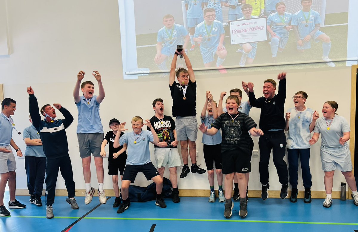 Mr Hannigan🏴🇺🇦 (@frankhannigan5) on Twitter photo Football Team celebrating winning!
Today’s <a href="/Kilpatrickscho1/">Kilpatrick school</a> Assembly was about resilience, attainment and wider achievement … and a bit of sport🏃🏃🏾♂️🎽⚽️🏑🥅 <a href="/PeKilpatrick/">Kilpatrick PE</a> <a href="/MrMcInnes3/">Craig McInnes</a>
#nurturingpotentialtogether Football Team celebrating winning!
Today’s <a href="/Kilpatrickscho1/">Kilpatrick school</a> Assembly was about resilience, attainment and wider achievement … and a bit of sport🏃🏃🏾♂️🎽⚽️🏑🥅 <a href="/PeKilpatrick/">Kilpatrick PE</a> <a href="/MrMcInnes3/">Craig McInnes</a>
#nurturingpotentialtogether