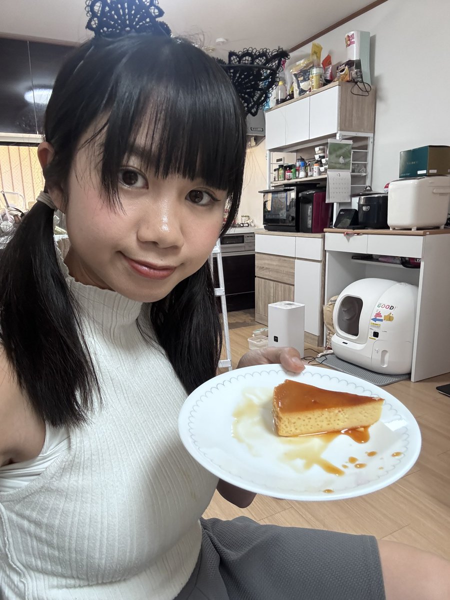 プリン🍮が初めて成功した！
First time successfully made flan✨💕