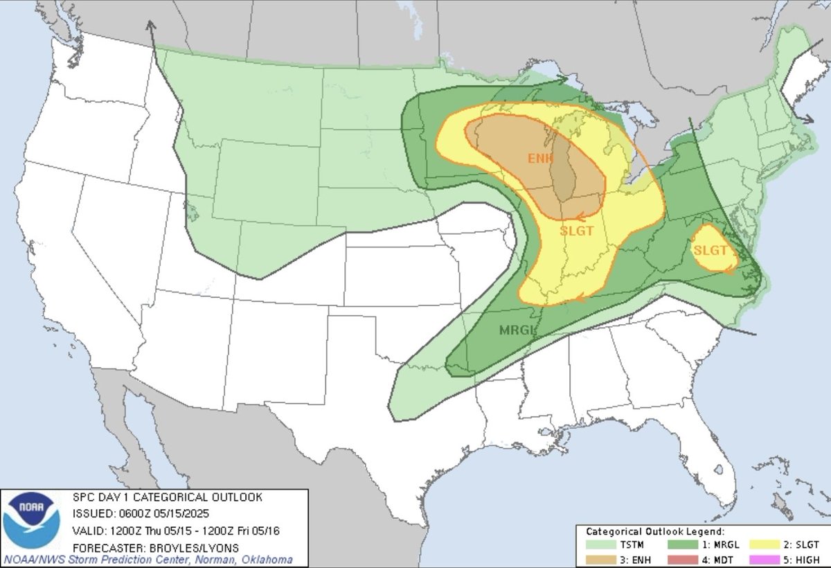 TerryEckmanWx's tweet image. New day 1 outlook: @JEmersonYoung1 @StormWarnWx @donwhilty @davidb43614 @Rosievortwx @BNSFgirl912 @AmyWestbeld @QuinnCPhotos @FlattenTabatha #severe #severewx #mnwx #wiwx #ILwx #inwx #ohwx