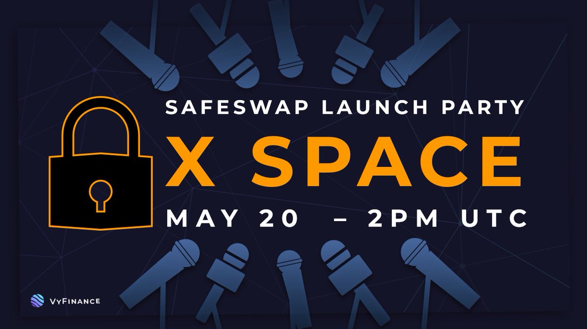 Clear the stage - the first Plutus V3 product on Cardano is coming next week!

To celebrate, we’re hosting a Twitter Space you won’t want to miss 👇

🗓️ May 20
🕑 2PM UTC
🎙️ Deep dive into SafeSwaps (and other changes)