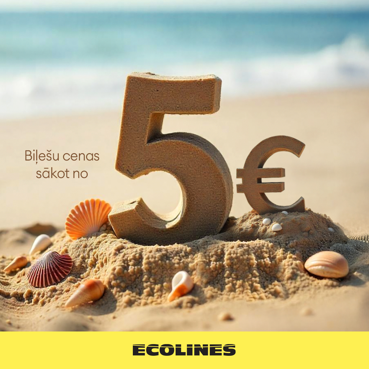 Biļetes par šādām cenām pazudīs kā smilšu pilis jūrā!
Cenas maršrutiem Baltijas valstīs sākot no 5€!
Biļetes pieejamas ecolines.net
Rīga - Tallina no 5€
Rīga - Viļņa no 5€
Rīga - Pērnava no 5€
Braucieniem līdz 18.06.2025. Biļešu skaits ierobežots