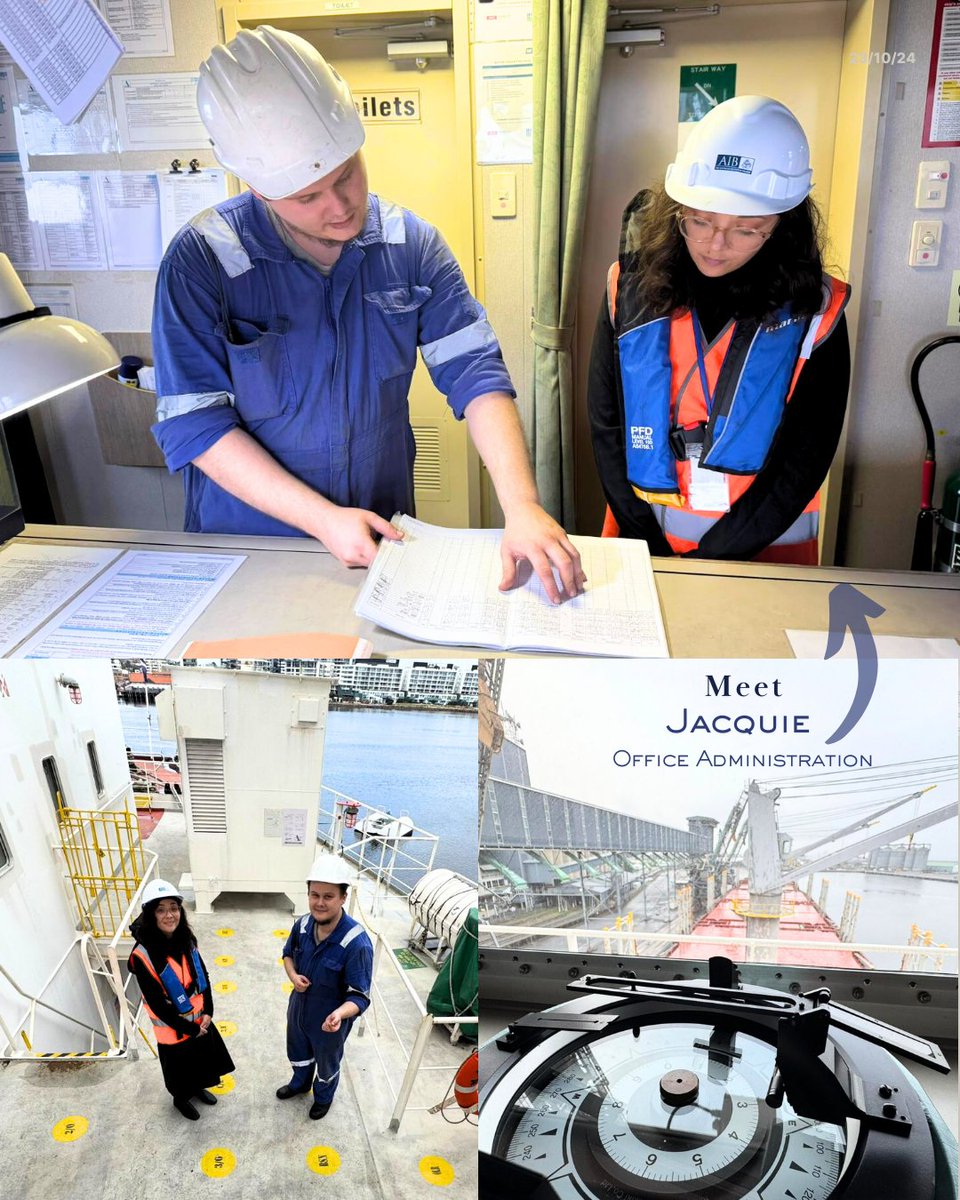 MTSNewcastle's tweet photo. Meet Jacquie Walter – our new Mission Office Administrator!
We’re thrilled to welcome Jacquie to the Mission to Seafarers Newcastle family! 
Starting strong on her very first day (Monday!), visiting a ship importing grain and meeting the seafarers who help keep our world moving. https://t.co/eaO5vEgMqZ