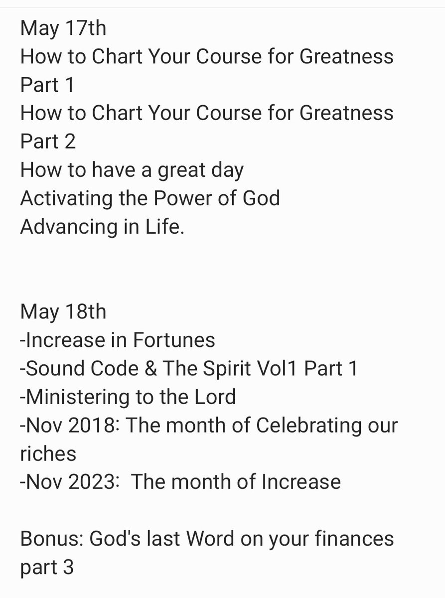 Allywealth's tweet photo. Hello Loveworld,
It's still our Month of Blessings
Here are recommendations for today till Sunday.
#PCDLIT
#LOVEWORLD https://t.co/woydiw0Q4d