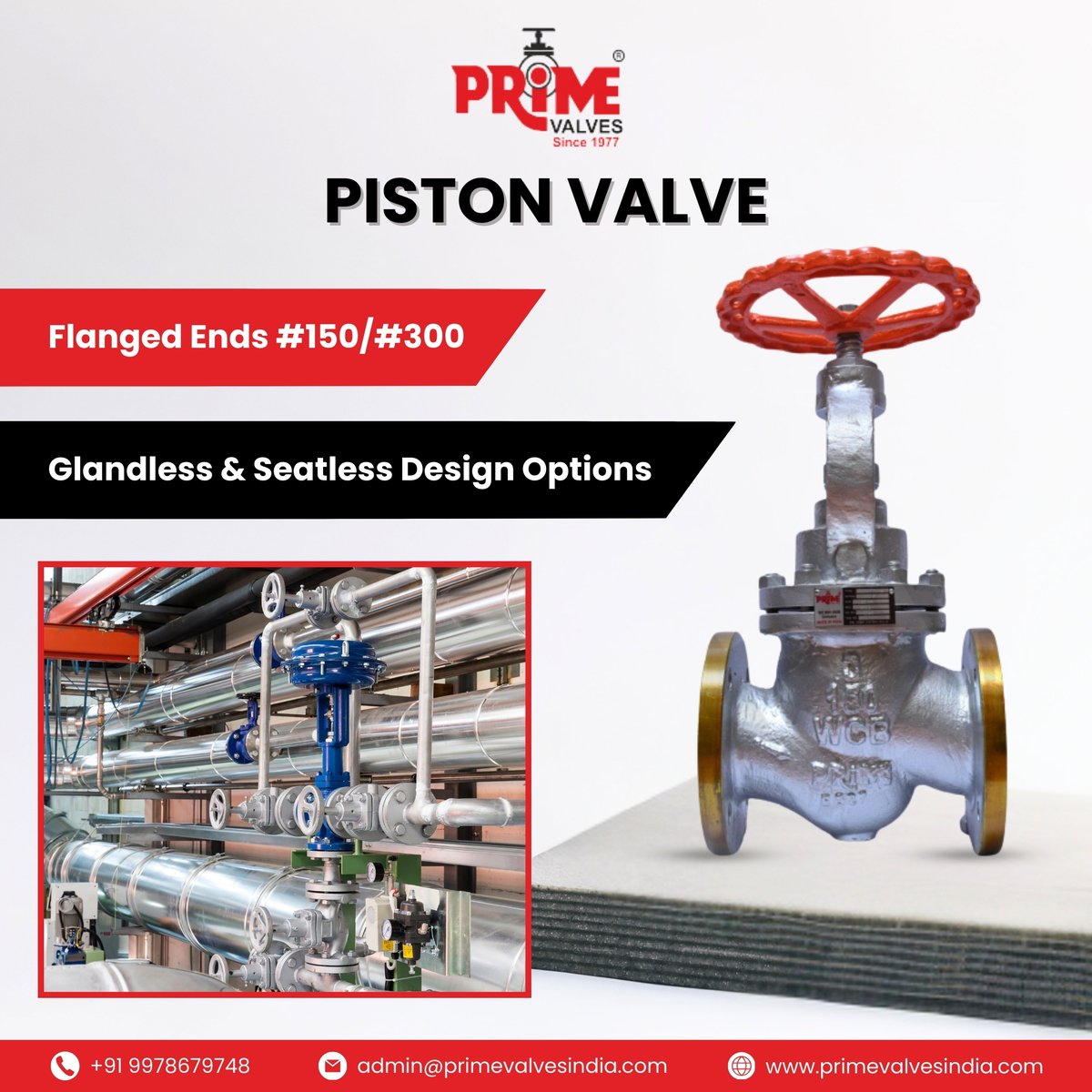 PrimeValves_Mfg's tweet photo. Engineered for precision, Prime's Cast Carbon Steel (ASTM A216 Gr. WCB) Piston Valve ensures leak-proof performance in high-pressure, high-temperature applications.
visit- https://t.co/hhAYyz1fnc
#primevalves #PistonValve #CastCarbonSteelValve #ProcessIndustry #CryogenicValves https://t.co/Ps7WiL23lm