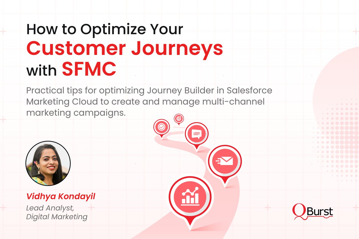 Optimizing customer journeys is essential to achieving better engagement and results.
In our blog post, Vidhya Kondayil, Lead Analyst, Digital Marketing, shares key strategies to help you get the most out of Journey Builder in SFMC. Learn more here: bit.ly/43g8V60