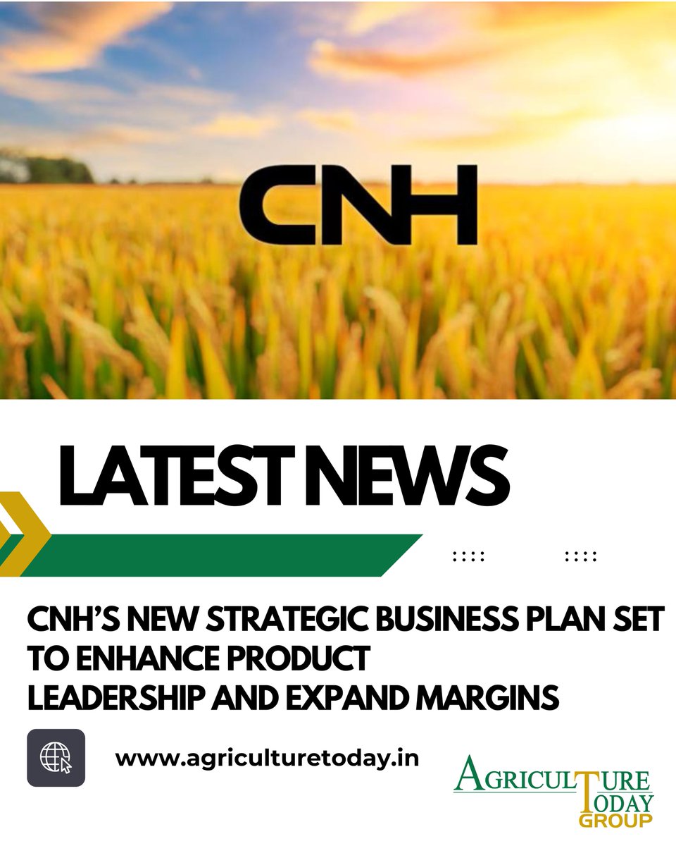 agri_today's tweet image. 🚨 Trending Now 🚨
@CNHIndustrial  unveils 2030 plan: 💡 Precision tech boost, 💰 $550M cost cuts, 📈 25% more cash flow. Big moves in agri &amp;amp; construction!🔗 agriculturetoday.in
#CNH #InvestorDay2025 #FarmTech #FieldOps #Innovation #AgriNews #Sustainability