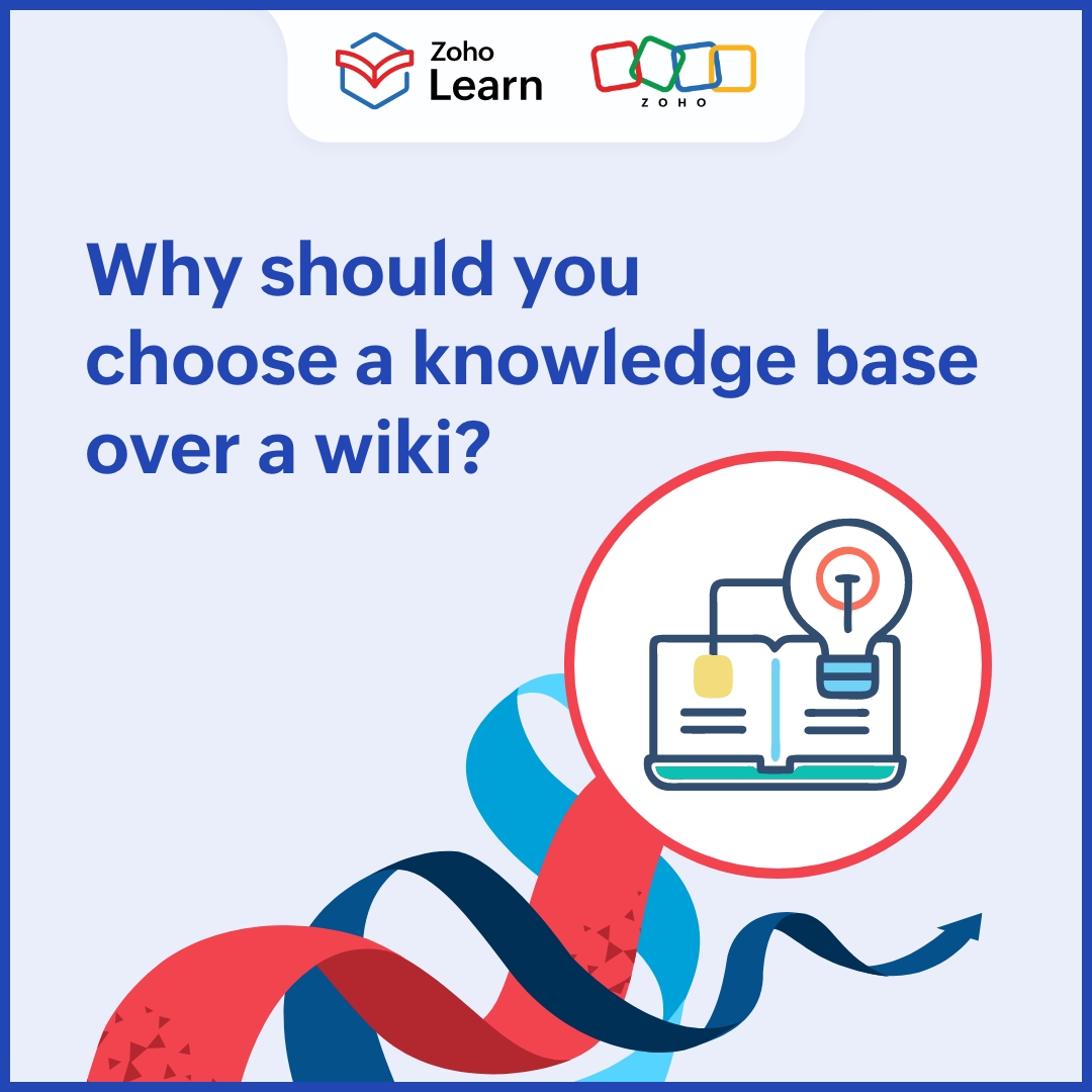 ZohoLearn's tweet image. Have you been using an  internal wiki for ages? Do you want to know if the switch to a knowledge  base is worth it? Check this out to know why we prefer knowledge bases over  wikis.
#KnowledgeBase #WikiSoftware #ZohoLearn