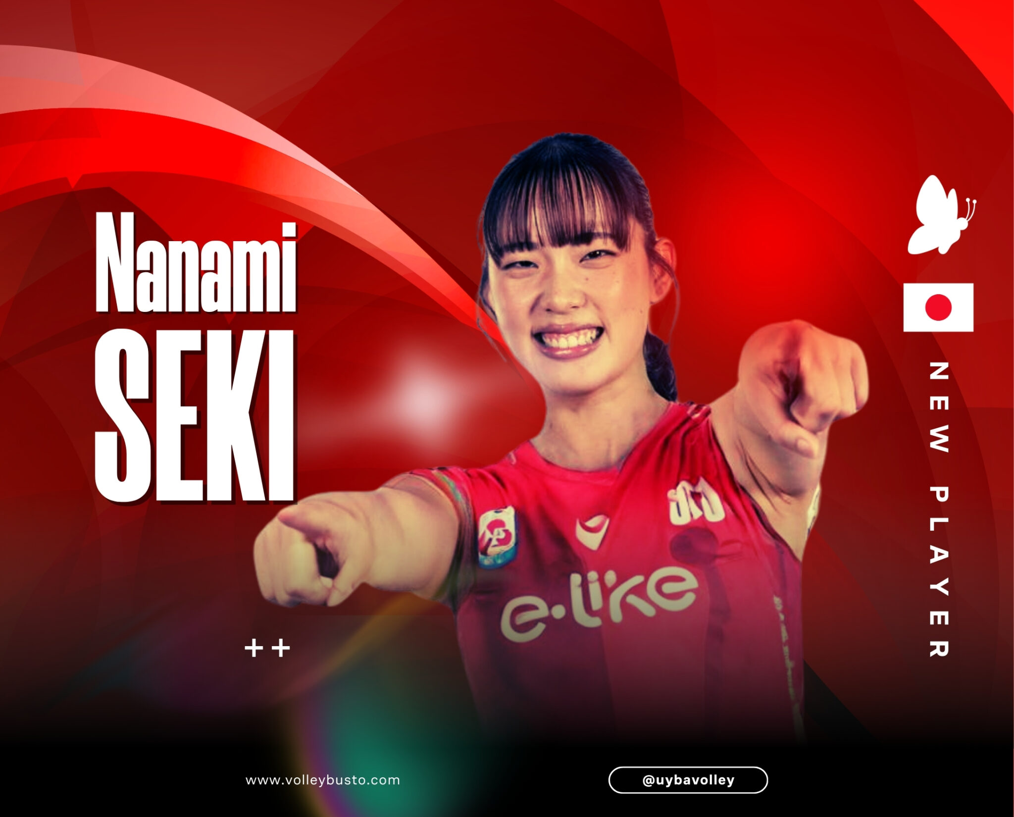 東レアローズ　関菜々巳選手　直筆サイン 関菜々巳（東レ）-のコピー-