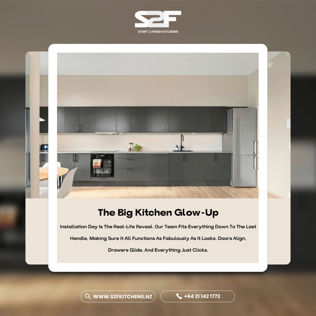 Brand-new kitchen is finally coming to life! Our skilled team is here to handle with care, making sure the installation is smooth, stress-free, and exactly how you imagined it.
👉  s2fkitchens.nz
📞  +64 21 142 1772
#S2FKitchens #KitchenDesignNZ #CustomKitchens