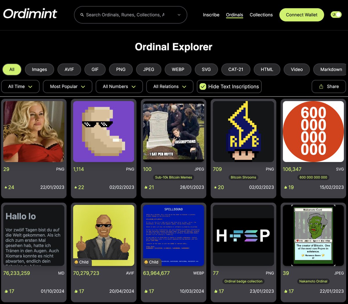 No filters could prevent Stifler’s mom from becoming #1.
ordimint.com/explorer