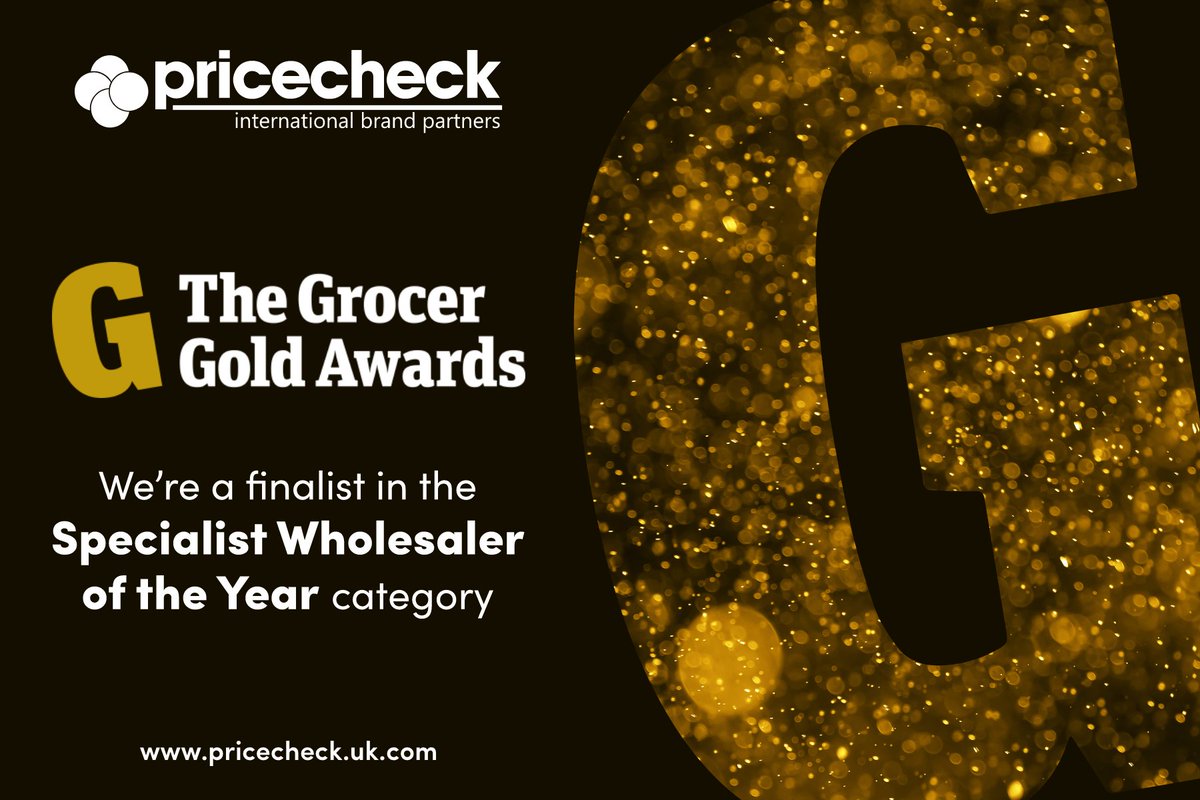🎉 Pricecheck has been named a finalist for Specialist Wholesaler of the Year at the Grocer Gold Awards 2025!

We’re incredibly proud of what we’ve achieved and are excited to be in the running for such a prestigious industry award. 🏆

#GrocerGoldAwards #Pricecheck