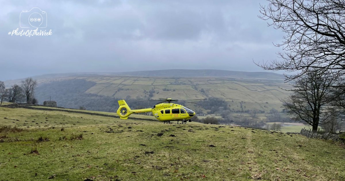 Pilot Phil captured this stunning photograph of G-YAAA during a recent call-out to the village of Crackpot, near Richmond. The image was taken amidst challenging terrain, showcasing both the aircraft and the dramatic scenery of the area.🚁 

#PhotoOfTheWeek #ViewFromTheCrew