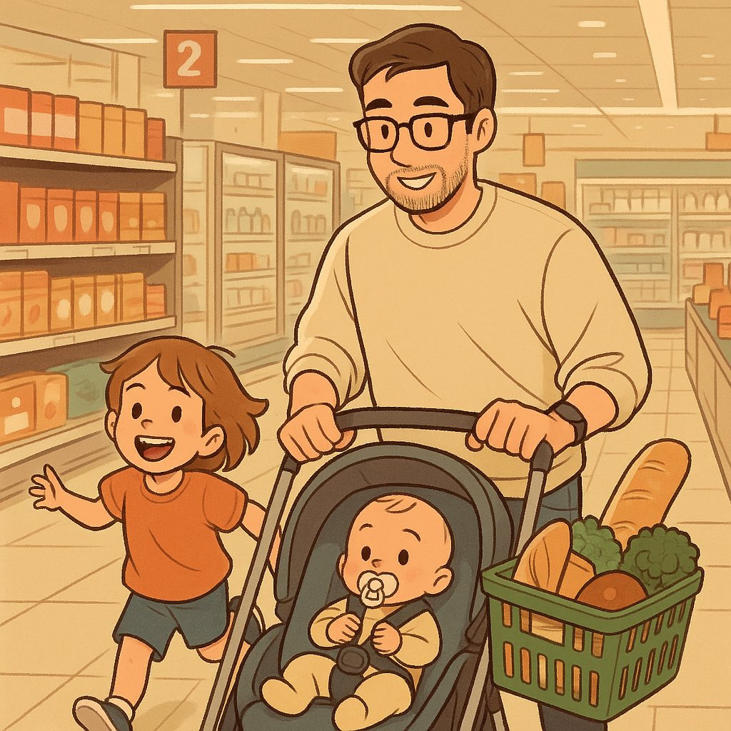 ikukyu_papi's tweet image. 【育休パパ、初体験】

ベビーカーで買い物に行ったら、
カート使えないって初めて知った。
仕方なく、片手で赤子をあやしながら
片手でカゴ持って買い物。

これ、毎日やってるママ…マジで神。

#育休パパ #世の中のママありがとう #買い物ハードモード #片手で全てこなす修行