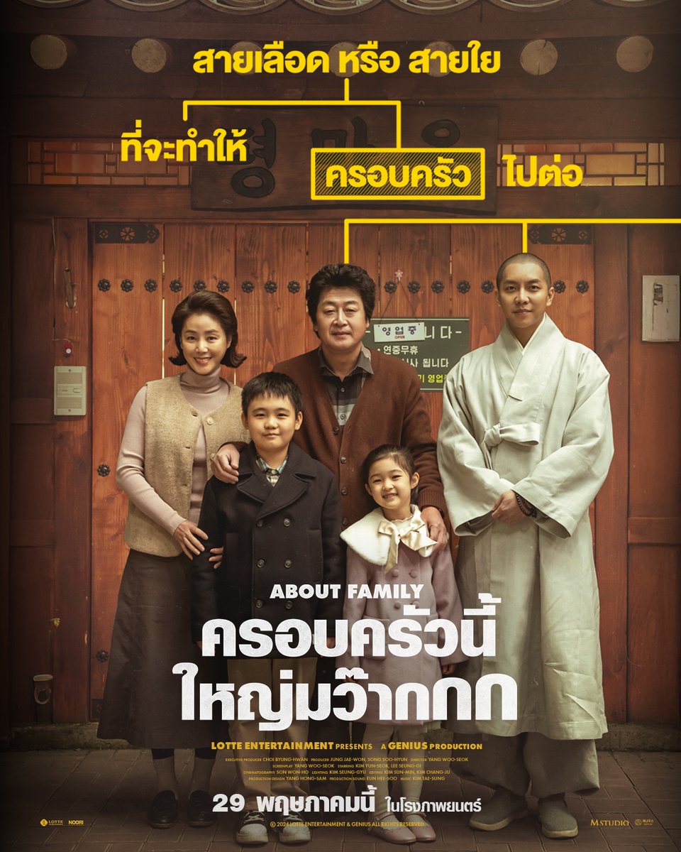 เตรียมพบกับเรื่องราวของ ครอบครัวสุดป่วน
.
เมื่อ 'นักเรียนแพทย์หัวกะทิ' ละทิ้งความฝันของตัวเองมาเป็น 'นักบวช' แต่แล้ว.. เรื่องที่ไม่คาดฝันก็เกิดขึ้น!?

สายเลือด หรือ สายใย ที่จะทำให้ครอบครัวไปต่อ
นำแสดงโดย "Lee Seung Gi"

"About Family ครอบครัวนี้ใหญ่มว๊ากกก"
29 พฤษภาคมนี้
