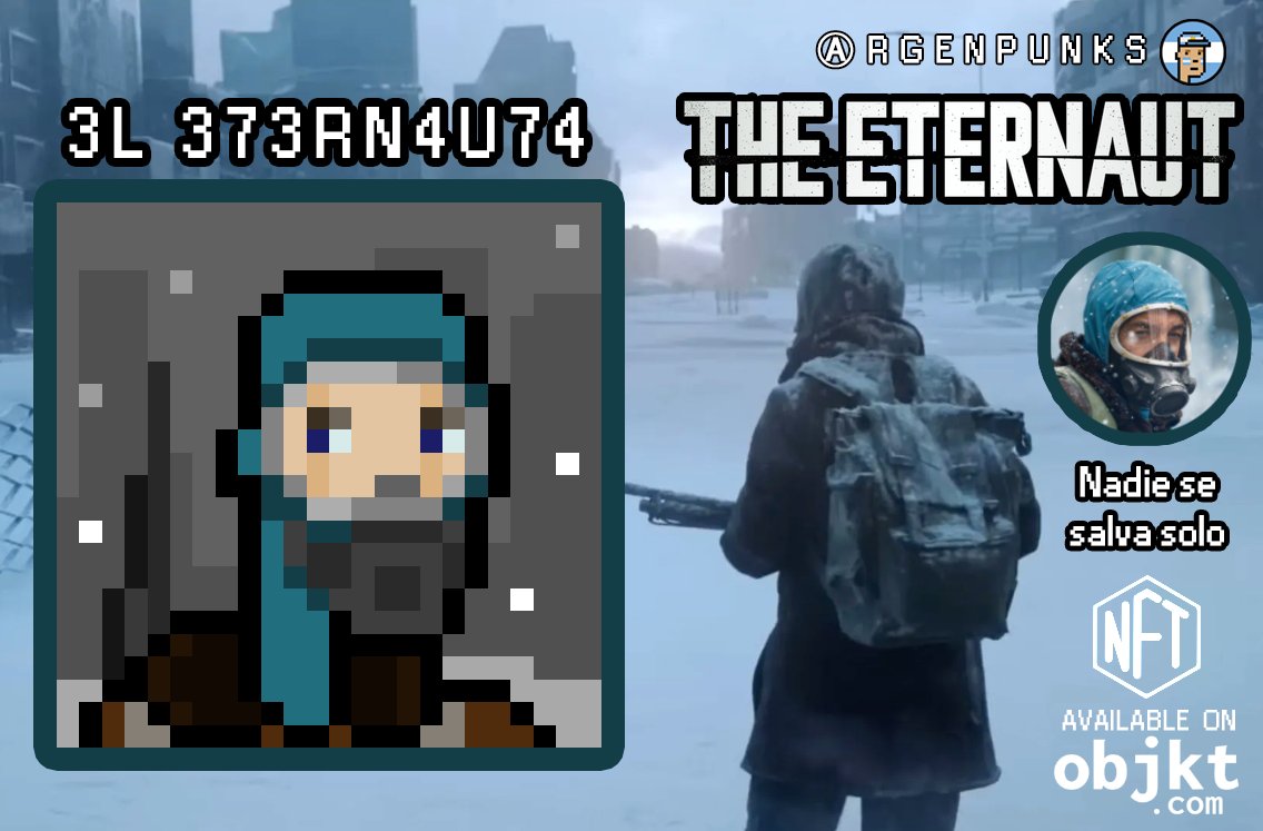 Argenpunks is back!! 
❄️'3L 373RN4U74' 🤿
❄️1/1 handmade pixel art available on <a href="/objktcom/">objkt</a>  
❄️Auction for 7 days, initial bid 8 tez🔥
link⬇️⬇️
objkt.com/tokens/KT1H5h3…