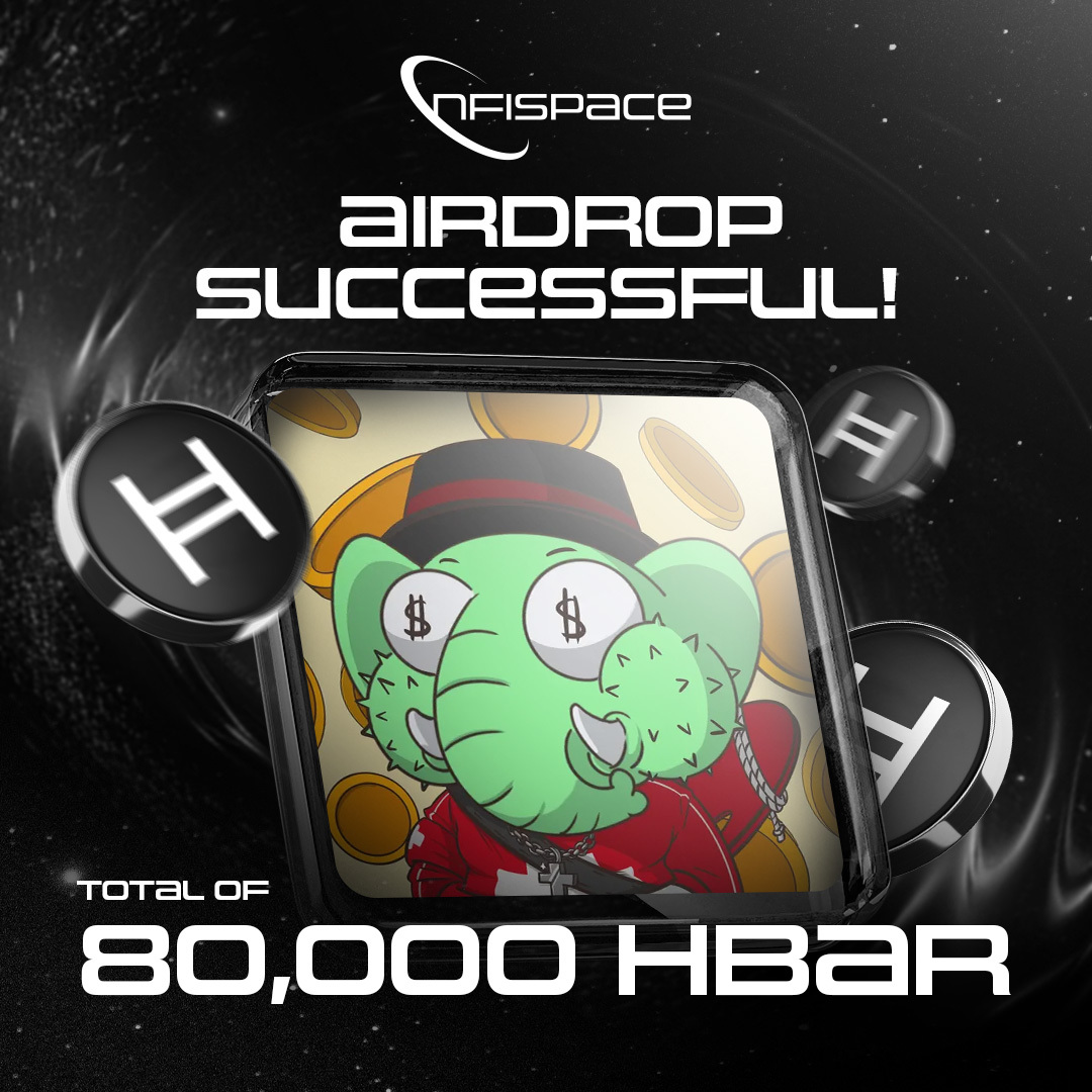 Mystery Drop Arrived!🎁
A collaboration between the #DurianTheElephant and the KUB Ecosystem who actively engage within NFISpace. 
A total of 80,000 HBAR will be dropped to those who participated in the Durian NFT Mint - Myanmar Earthquake Charity Campaign.