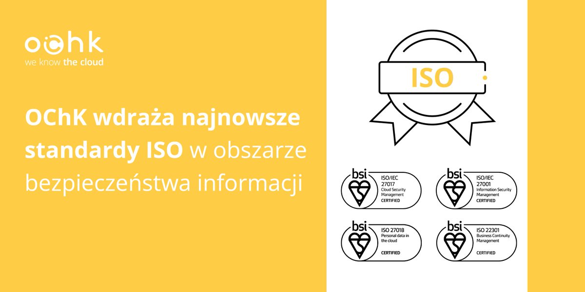 #OChK pomyślnie przeszedł audyt #ISO27001:2022! Nasz System Zarządzania Bezpieczeństwem Informacji spełnia najnowsze globalne standardy, zapewniając najwyższy poziom ochrony danych w modelach IaaS, PaaS, SaaS oraz w usługach #SOC 👉🏻 ochk.cloud/pl/dziennik-ch…