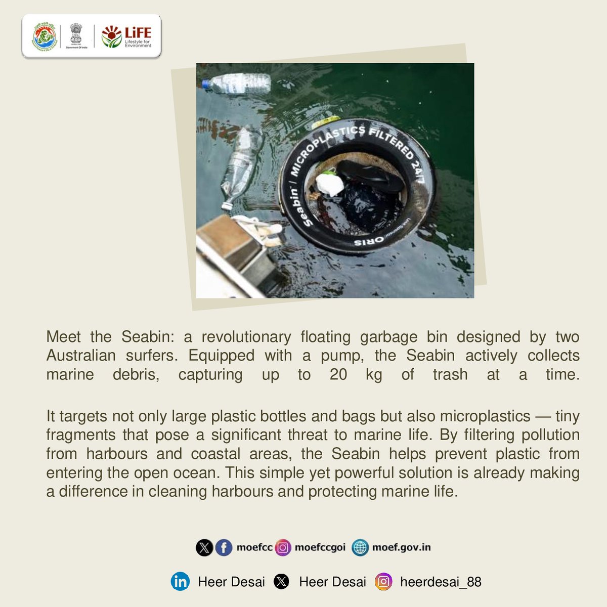 HeerDesai20's tweet image. #DidYouKnow
#DYK
'Seabin - floating garbage bins can help clean up our waters'. #Seabin is a floating garbage bin invented in Australia to address marine plastic pollution. It's designed to collect floating debris, including microplastics,from harbors,marinas, &amp;amp; other waterways.