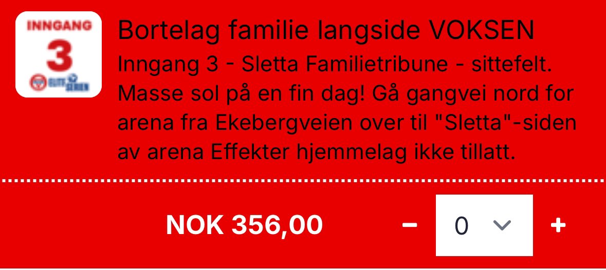 Vi nærmer oss 12.000 solgte billetter til fotballens festdag. Mens andre tar 356,- på Ekeberg bane 62 kan man få tilgang til mat, skjenk og billetter midt på hovedtribunen på Intility Arena for 399,-.

𝗔𝗟𝗟𝗘 𝗧𝗜𝗟 𝗩𝗔𝗟𝗟𝗘 🎟️ vif-fotball.ticketco.events/no/nb/m/e/vaal…