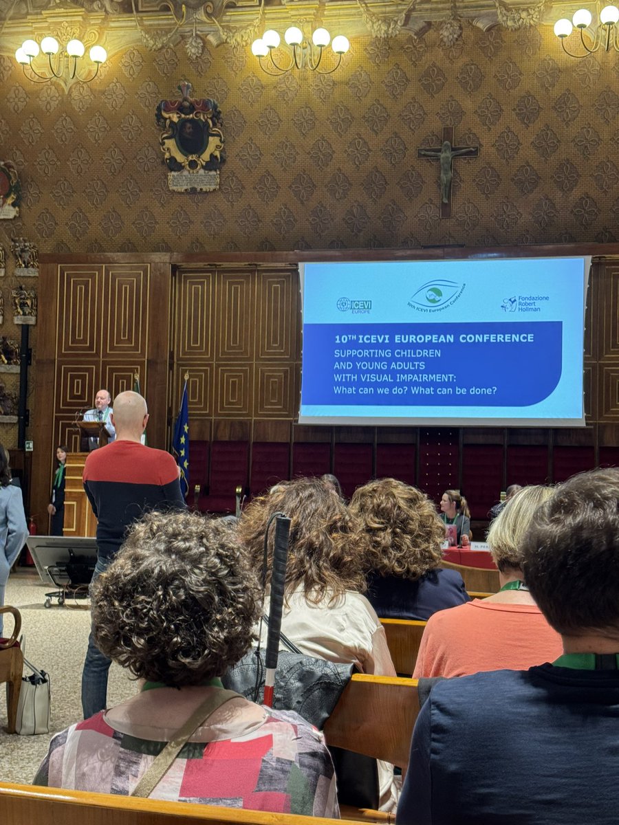 The 10th ICEVI Conference is about to start in the amazing  Aula Magna of the University of Padova, Italy.  #ICEVI #Europe