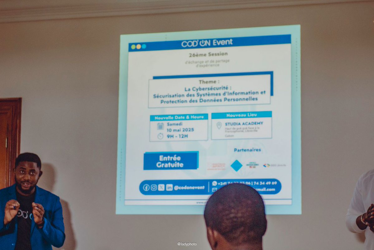 Un grand merci à tous pour la 26ᵉ session #CodOnEvent 🙌
Des échanges inspirants, du partage, du networking et une communauté tech gabonaise en pleine croissance 🇬🇦🚀
Swipe 👉 pour revivre les meilleurs moments en images !
#TechCommunity #Cybersécurité #Libreville #OpenSource