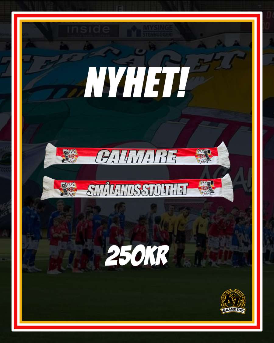 NYHET!

På bussen mot Falkenberg kommer vi påbörja försäljning av våra nya silkeshalsdukar! Halsdukarna finns i begränsat antal så köp tidigt för att vara säkra på att få en. Information om betalning kommer på bussen.

Stötta Kalmar Tifo, köp en halsduk!