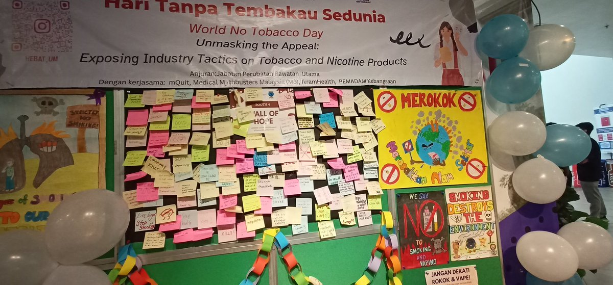 PEMADAMKebangsa's tweet photo. WORLD NO TOBACCO DAY’ (WNTD) 2025 PPUM

Program: World No Tobacco Day 2025
Tempat: Aras Bawah, Bangunan Plaza, Pusat Perubatan Universiti Malaya

 meningkatkan kesedaran masyarakat tentang 
bahaya penggunaan produk tembakau dan vape. https://t.co/M5rLHDloLF