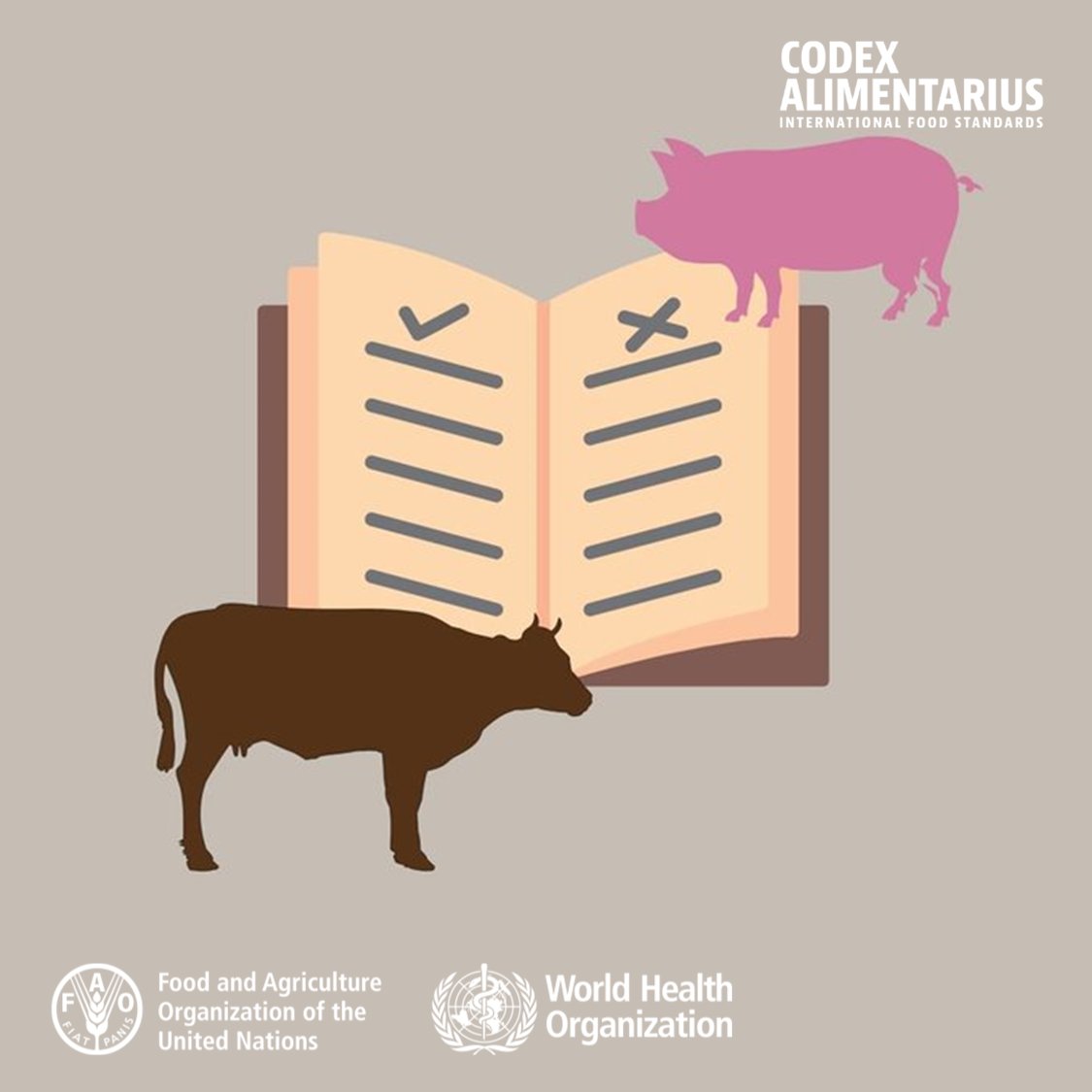FAOWHOCodex's tweet photo. π | #CodexStandards | For example, Codex developed guidelines for the control of Nontyphoidal Salmonella spp. in beef and pork meat.
ββΉοΈβ‘οΈ https://t.co/0rJILF2oty
#FoodSafety | #Codex https://t.co/5B8X3xge0o