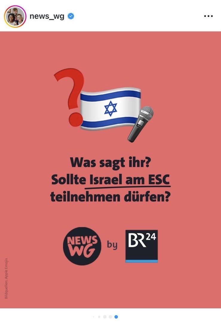 Der ⁦<a href="/BR24/">BR24</a>⁩ ⁦<a href="/BR_Presse/">BR - Bayerischer Rundfunk</a>⁩ diskutiert, ob die israelische Terrorüberlebende beim ESC auftreten darf? „Was sagt ihr?“ Nur schlecht als Journalismus getarnte Widerlichkeit.