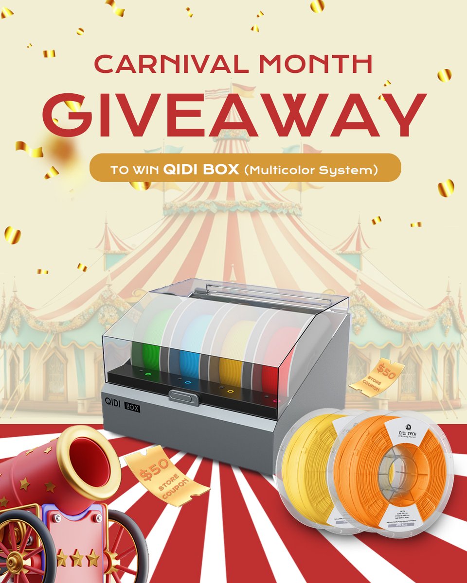 🎁 [Giveaway] Mid-Year Celebration – Win Your QIDI BOX (Multi-color System)!
QIDI Mid-Year Carnival Month is in full swing – enjoy unbeatable value on all machines and filaments!
But that’s not all – to thank you for your amazing support, we’re launching an exciting giveaway!