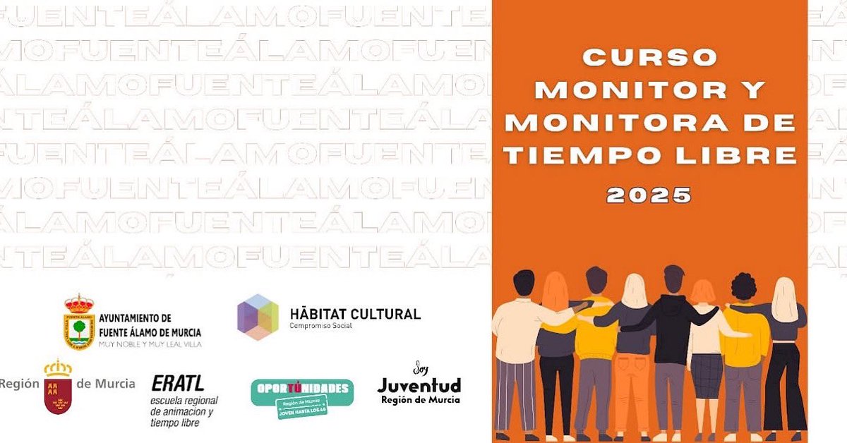 Curso de monitor y monitora de tiempo libre 2025 🧢

Más información e inscripciones en el siguiente enlace: habitatcultural.com/mtl-fuente-%C3…

#FuenteÁlamo 
#Cursos