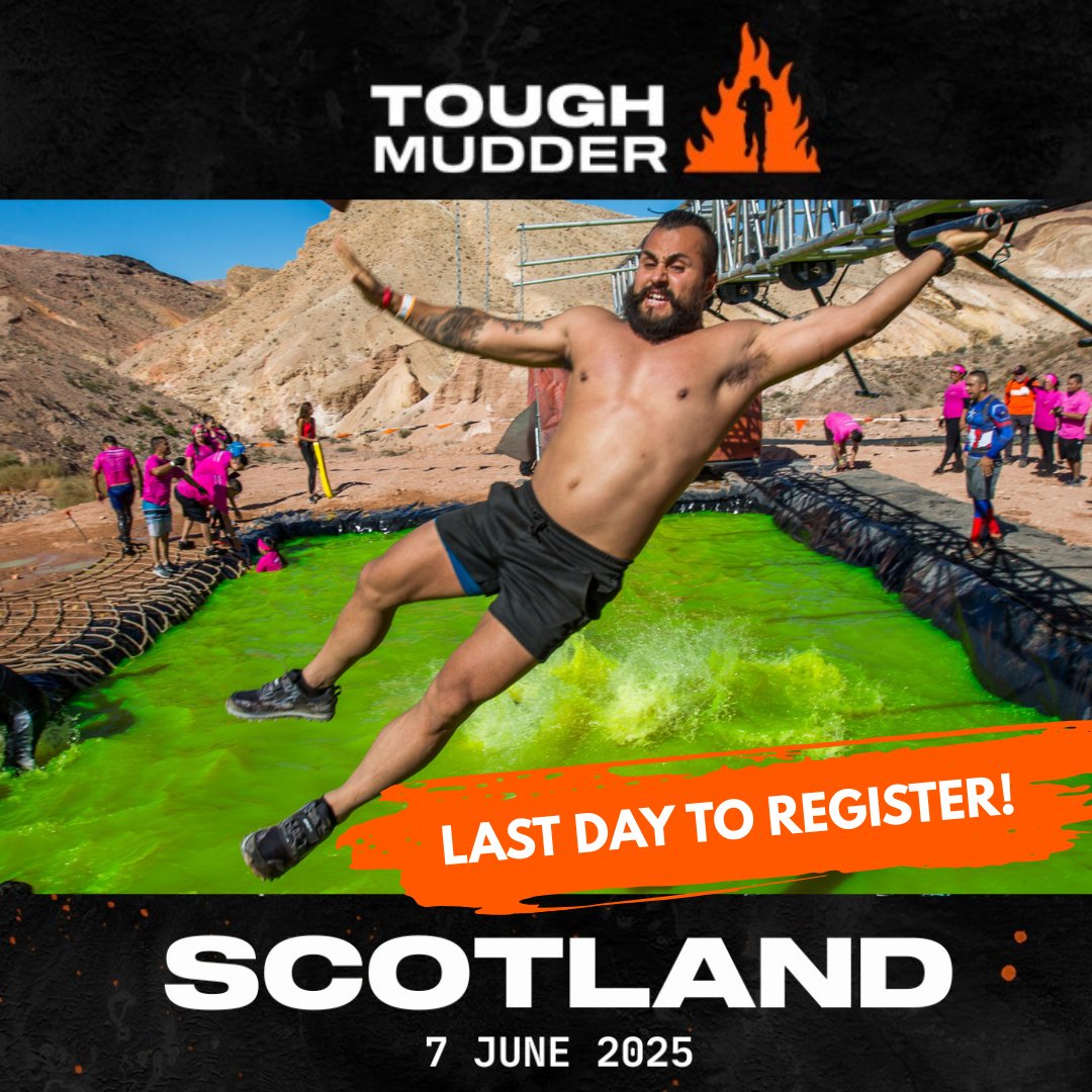 @venturetrust (@venturetrust) on Twitter photo Today is the last day you can register for <a href="/ToughMudder/">Tough Mudder</a> Scotland! πͺ
If you'd like to face the ultimate obstacle course and raise money to help some of Scotland's most vulnerable people, sign up now π ow.ly/vL7b50VSKmy Today is the last day you can register for <a href="/ToughMudder/">Tough Mudder</a> Scotland! πͺ
If you'd like to face the ultimate obstacle course and raise money to help some of Scotland's most vulnerable people, sign up now π ow.ly/vL7b50VSKmy