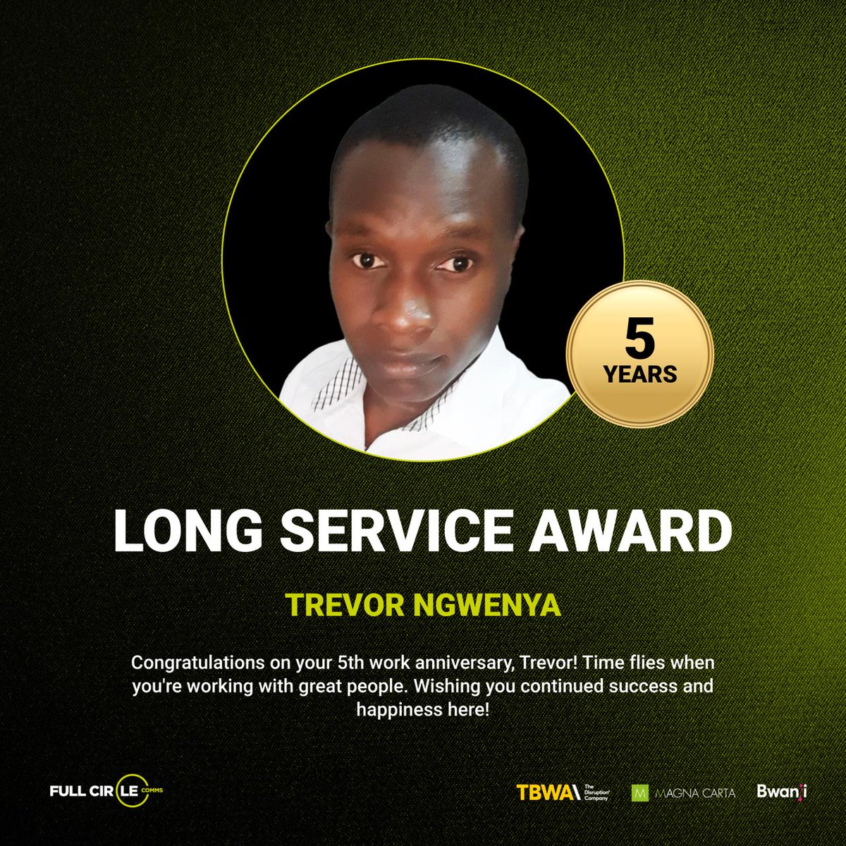 Long Service Award – Five Years. What a milestone! Cheers to 5 years of excellence. Your unwavering dedication and passion have been instrumental to our success. Here's to the past, present, and a future full of achievements together! 
#fiveyearmilestone #dedication #commitment