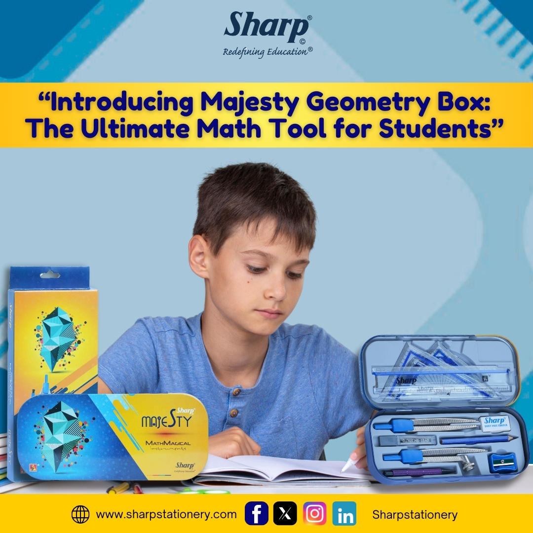 sharpstationer's tweet photo. 📏✏️ Introducing the Majesty Geometry Box by Sharpstationery – The Ultimate Math Tool for Students! 🎓📚

💫
👉 Visit us at https://t.co/yHbCEzWZPo

#Sharpstationery #MajestyBox #BackToSchool #MathTools #GeometrySet #StudentEssentials #RedefiningEducation https://t.co/6eqcuVsCu6