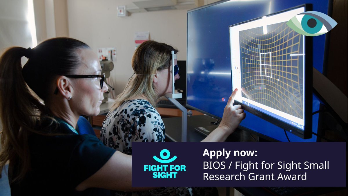 BIOS (@bios_orthoptics) on Twitter photo Apply now for our <a href="/fightforsightUK/">Fight for Sight</a> / BIOS Small Research Grant.
The successful applicant will be an orthoptist researching a topic that would increase the scientific evidence base of relevance to orthoptic patients and the profession.
Find out more: buff.ly/UmzYdpI Apply now for our <a href="/fightforsightUK/">Fight for Sight</a> / BIOS Small Research Grant.
The successful applicant will be an orthoptist researching a topic that would increase the scientific evidence base of relevance to orthoptic patients and the profession.
Find out more: buff.ly/UmzYdpI