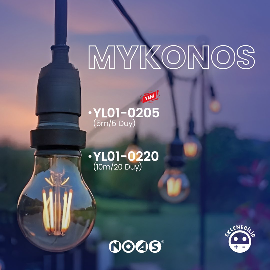 noasturkiye's tweet photo. Yaz Gecelerine Şıklık Katan Dekoratif Aydınlatma; Mykonos Duylu Kablo!
#NOAS #Mykonos https://t.co/pKAzgLIwna