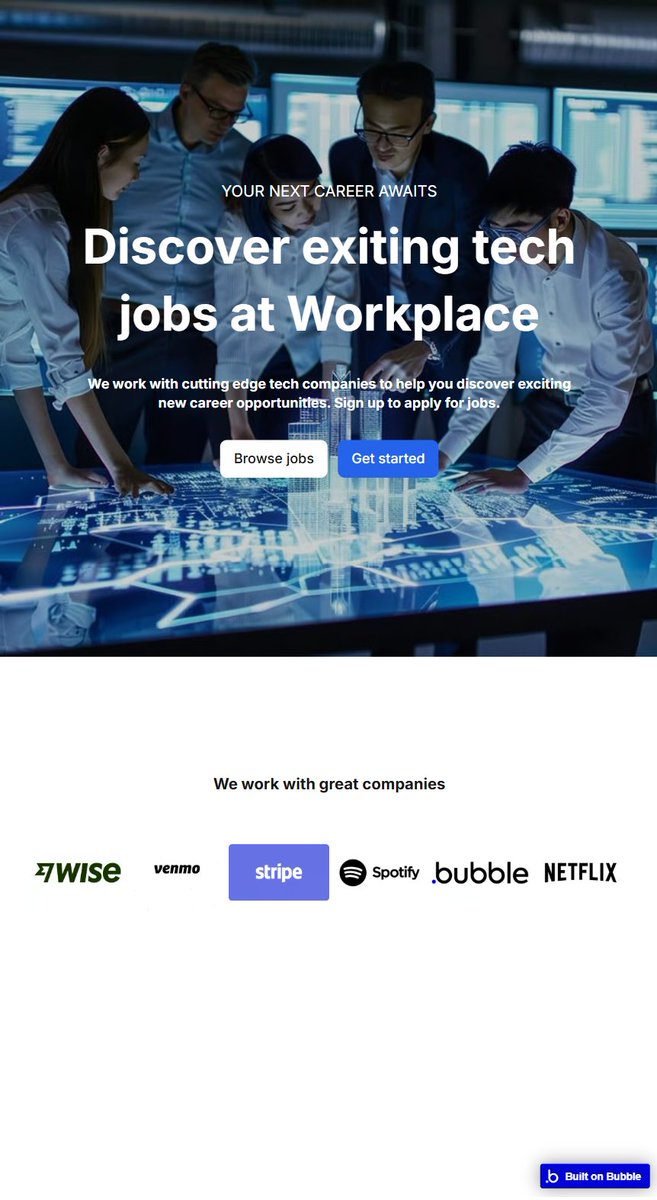 techwithnimmy's tweet image. Building a modern tech workplace using Bubble.io! 🚀 No-code tools = faster innovation, better UX, and smarter workflows. Stay tuned!
#NoCode #BubbleDev #TechStartup #WorkplaceInnovation #ProductDesign #SaaS #StartupLife #BubbleApp #NoCodeBuilder #UXUIDesign