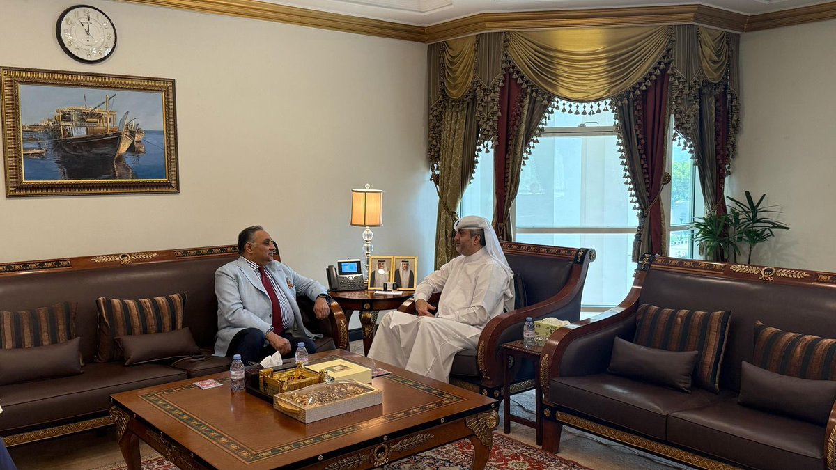 H.E. Ambssador Ali bin Mubarak Al Khater welcomed in his office, Mr. Mustafa Jamal Qazi, DG Immigration &amp; Passport Office, Islamabad. They engaged in discussions on matters of mutual interest.