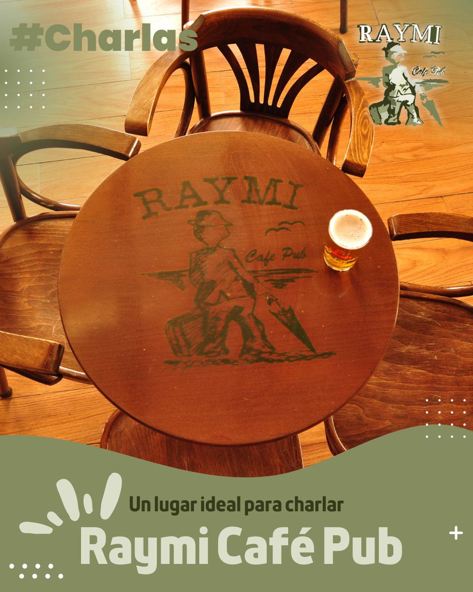 RaymiHuelva's tweet photo. Una charla distendida con amig@s necesita un lugar idóneo donde se esté relajad@s ¿verdad?

Ya sabes... Raymi Cafe Pub

𝑹𝑨𝒀𝑴𝑰
📞 959245173
🏠 Calle Diego de Almagro, S/N #Huelva
🐦 @RaymiHuelva
#ElPubDelMolino #pub #café https://t.co/VwrxKVyckd