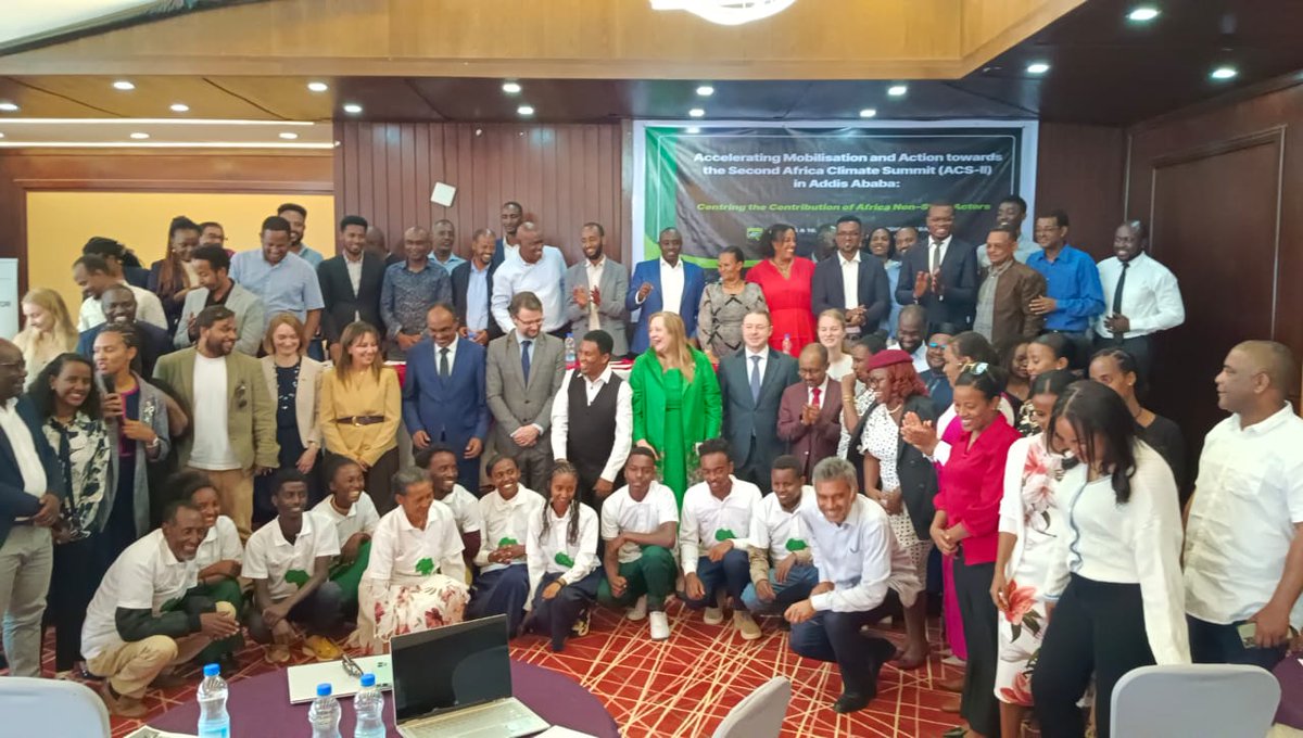 Our NSA convening has kicked off in Addis; Accelerating Mobilization and Action towards the Second Africa Climate Summit (ACS-II) in Addis Ababa: Centering the Contribution of Africa Non-State Actors.