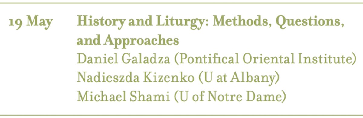 We are back with some serious stuff!

Join us on Monday at 17:30 CET / 11:30 ET for a conversation on HISTORY &amp; LITURGY with Daniel Galadza, Nadieszda Kizenko and Michael Shami.

For more info or to register, email EasternCatholicSeminar@gmail.com.