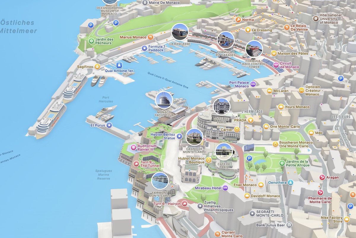 finjassauer's tweet image. Die neue Apple Maps Detailed City Experience in Monaco ist echt crazy