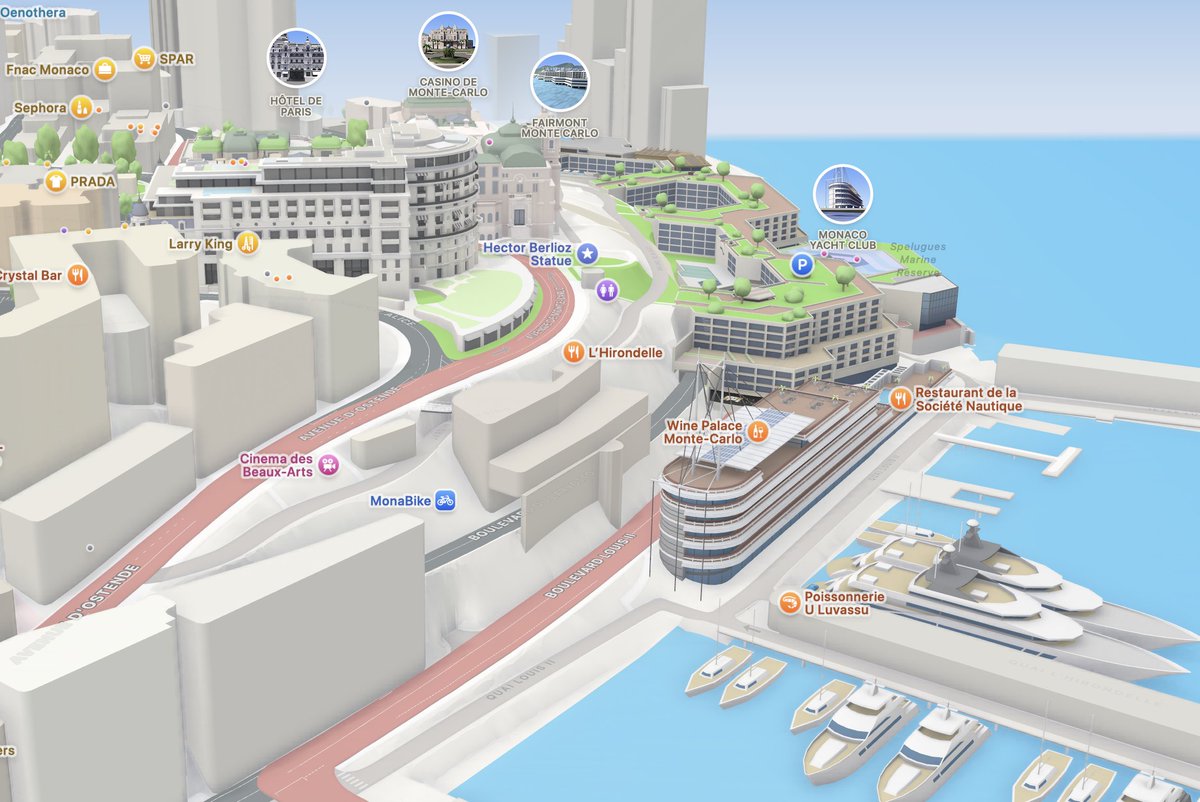 finjassauer's tweet image. Die neue Apple Maps Detailed City Experience in Monaco ist echt crazy