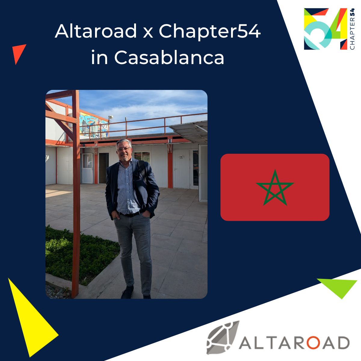 Just back from Morocco with Nicolas Letargua, Commercial Director at Altaroad (Chapter54 alum)! 

Altaroad uses #AI &amp; #IoT to track waste &amp; materials in construction. With top EU clients &amp; a presence in Ivory Coast, they’re now eyeing Morocco ahead of #WorldCup2030 🏗️